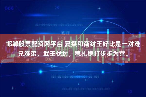 邯郸股票配资网平台 夏桀和商纣王好比是一对难兄难弟，武王伐纣，稳扎稳打步步为营。