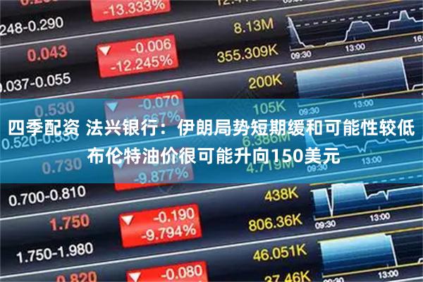 四季配资 法兴银行：伊朗局势短期缓和可能性较低 布伦特油价很可能升向150美元